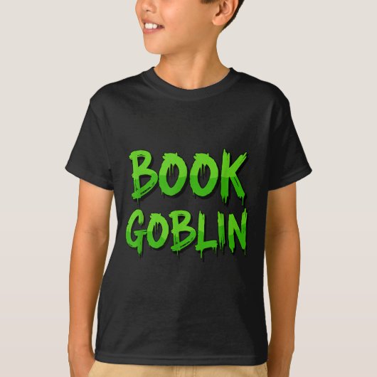 Book Goblin Funny Reading Or Writing School Studen T-Shirt (Vorderseite)