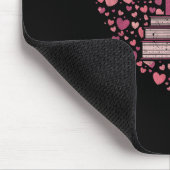 Book Heart Book Reader Geschenk Bookworm Nerd Lieb Mousepad (Ecke)