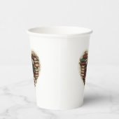 Book Heart Paper Cups | Vintage Aesthetic Pappbecher (Rechts)