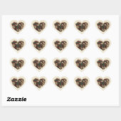 Book Heart Sticker | Aesthetic Vintage Bibliophile (Blatt)