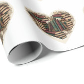 Book Heart Wrapping Paper | Vintage Aesthetic Geschenkpapier (Rolleneckpunkt)