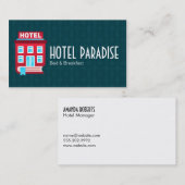Book Hotel Logo | Bed Breakfast Visitenkarte (Vorne/Hinten)