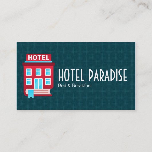 Book Hotel Logo | Bed Breakfast Visitenkarte (Vorderseite)