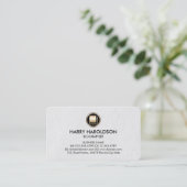 Book Icon Biographe Premium Business Card Visitenkarte (Stehend Vorderseite)