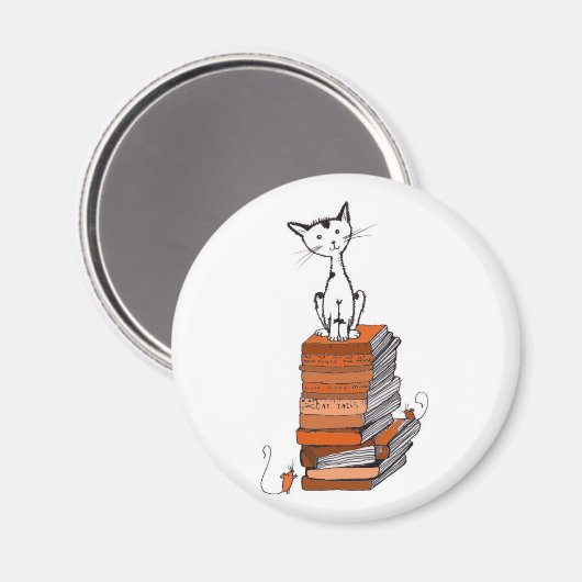 Book kitty magnet (Vorderseite/Rückseite)