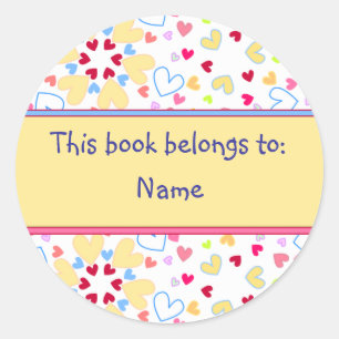 Book Label Runder Aufkleber