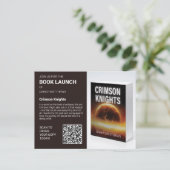 Book Launch Author Promo Photo QR Code Postkarte (Stehend Vorderseite)
