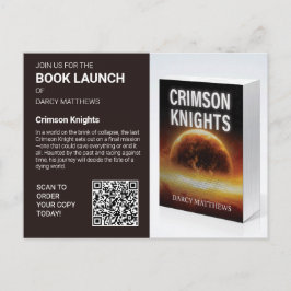 Book Launch Author Promo Photo QR Code Postkarte