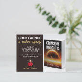 Book Launch Author Signing Promotional Marketing Postkarte (Stehend Vorderseite)
