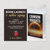 Book Launch Author Signing Promotional Marketing Postkarte (Vorderseite)