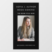Book Launch Autor Writer Foto Werbeaktion Black Fensteraufkleber (Blatt)