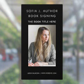 Book Launch Autor Writer Foto Werbeaktion Black Fensteraufkleber