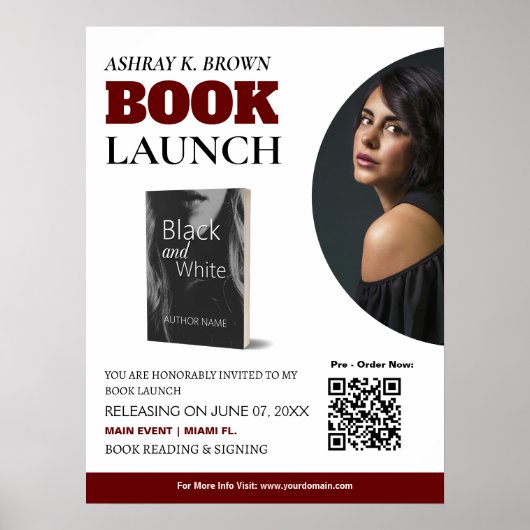 Book Launch Editable Custom Poster (Vorne)