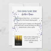 Book Launch Party Vielen Dank Dankeskarte (Rückseite)