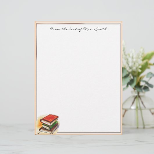 Book Learnin' Letterhead (Stehend Vorderseite)