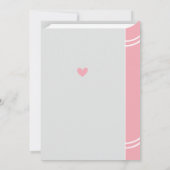 Book Library Gebäude Baby Girl Dusche Chic Pink Einladung (Rückseite)