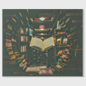 Book lover artwork geschenkpapier (Flach)