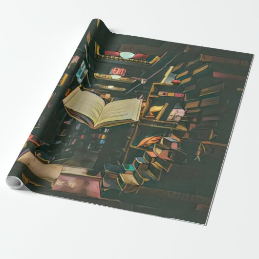 Book lover artwork geschenkpapier (Ungerollt)