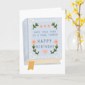 Book Lover Birthday New Chapter Card Karte (Gelbe Blume)