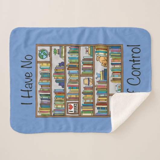 Book Lover Blanket Sherpadecke (Vorderseite (Horizontal))