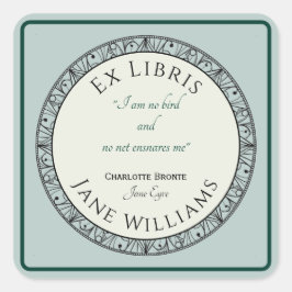 Book Lover Blue Personalisiert Buchzeichen Sticker