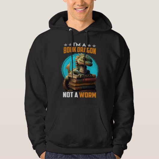 Book lover Book Dragon Reading friends bookworm Bo Hoodie (Vorderseite)