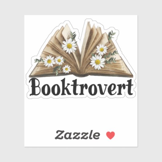 Book Lover Booktrovert Aufkleber (Blatt)