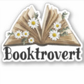 Book Lover Booktrovert Aufkleber (Vorderseite)