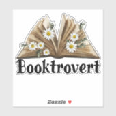 Book Lover Booktrovert Aufkleber (Blatt)