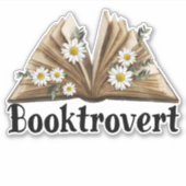 Book Lover Booktrovert Aufkleber (Vorderseite)
