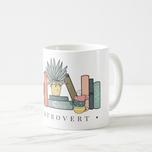 Book Lover Booktrovert Kaffeetasse (VorderseiteRechts)