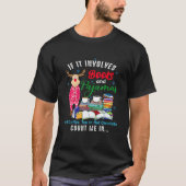 Book Lover Christmas Pajamas Coffee Tea Hot Chocol T-Shirt (Vorderseite)