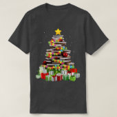 Book Lover Christmas Tree Bookworm Librarian Chris T-Shirt (Design vorne)
