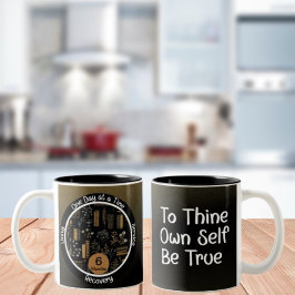 Book Lover - Custom Sobriety Gift Zweifarbige Tasse