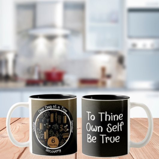 Book Lover - Custom Sobriety Gift Zweifarbige Tasse