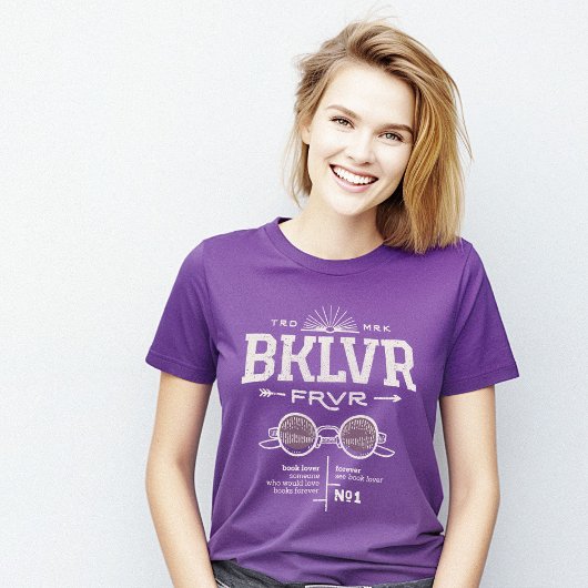 Book Lover Definition BKLVR Lila T-Shirt