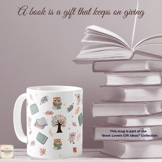 Book Lover Design 11oz Kaffeetasse