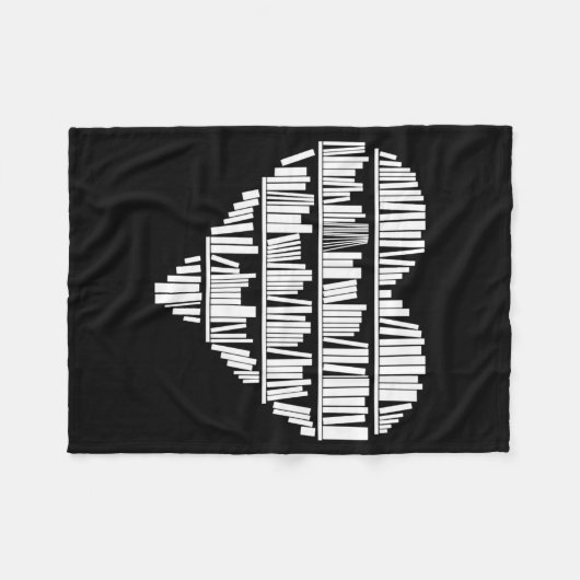 Book Lover Fleecedecke (Vorderseite (Horizontal))