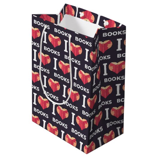 Book Lover Gift Bag Mittlere Geschenktüte (Rückseite Schrägansicht)
