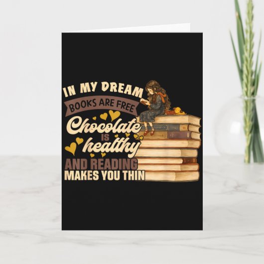 Book Lover Gift Reading Gift Sweet Chocolate Lover Karte (Vorderseite)