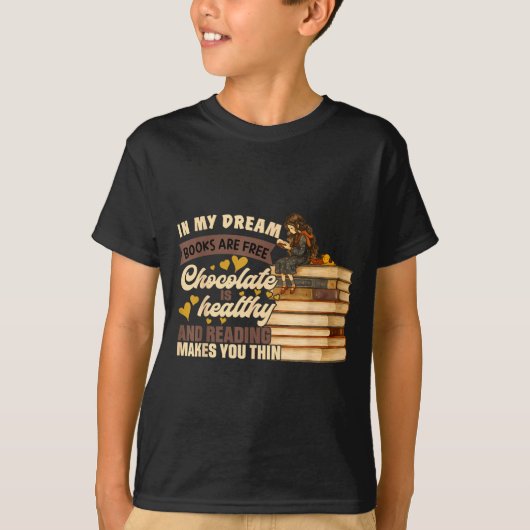Book Lover Gift Reading Gift Sweet Chocolate Lover T-Shirt (Vorderseite)