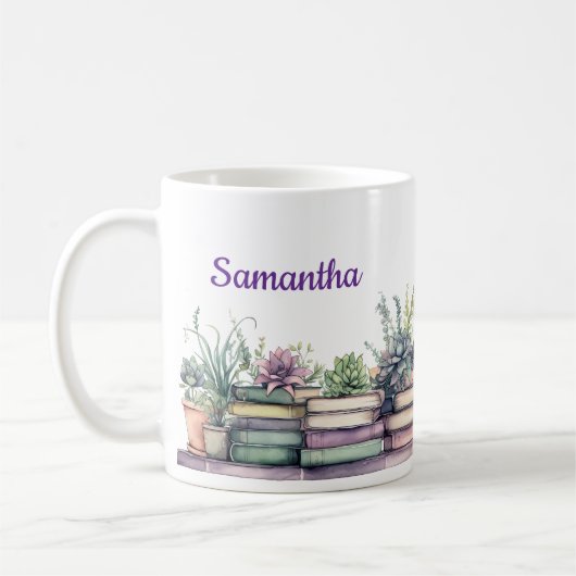 Book Lover Gift Reading Nook Personalized Kaffeetasse (Links)