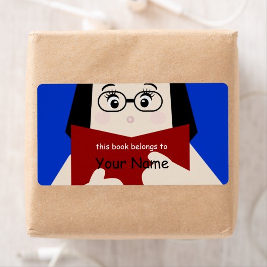 Book Lover Girl 2 Buchzeichen Label (Insitu)