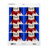 Book Lover Girl 2 Buchzeichen Label (Vorne)