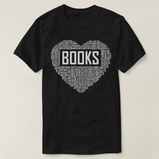 Book Lover Heart Gift Bookworm Geschenke Liebe les T-Shirt (Design vorne)