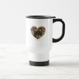 Book Lover Heart Mug Reisebecher