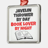 Book Lover Javelin Thrower Silbernes Ornament (Links)