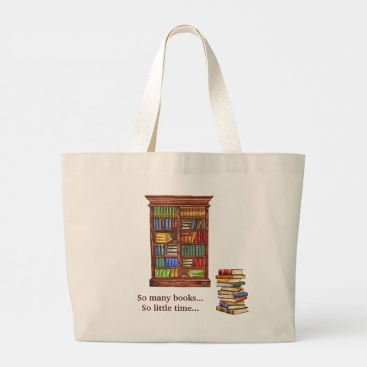 Book Lover Jumbo Tote Bag | 2-seitige Gestaltung Jumbo Stoffbeutel (Rückseite)