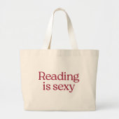 Book Lover Jumbo Tote Bag | Lesen ist sexy Jumbo Stoffbeutel (Vorne)