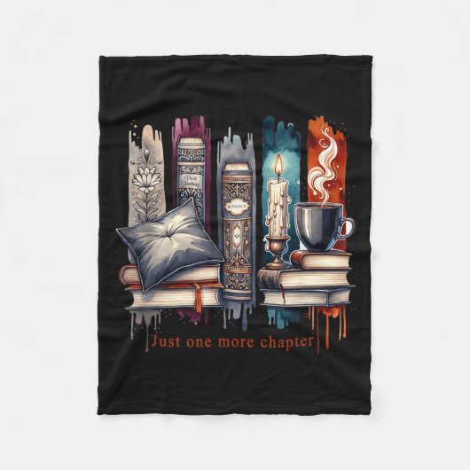 Book Lover, Just One More Chapter Funny Gift Men, Fleecedecke (Vorderseite)